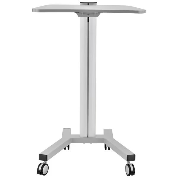Mobile Height Adjustable Laptop Workstation, Aluminum/Steel, Silver, Global Industrial, Mfr#: 670061